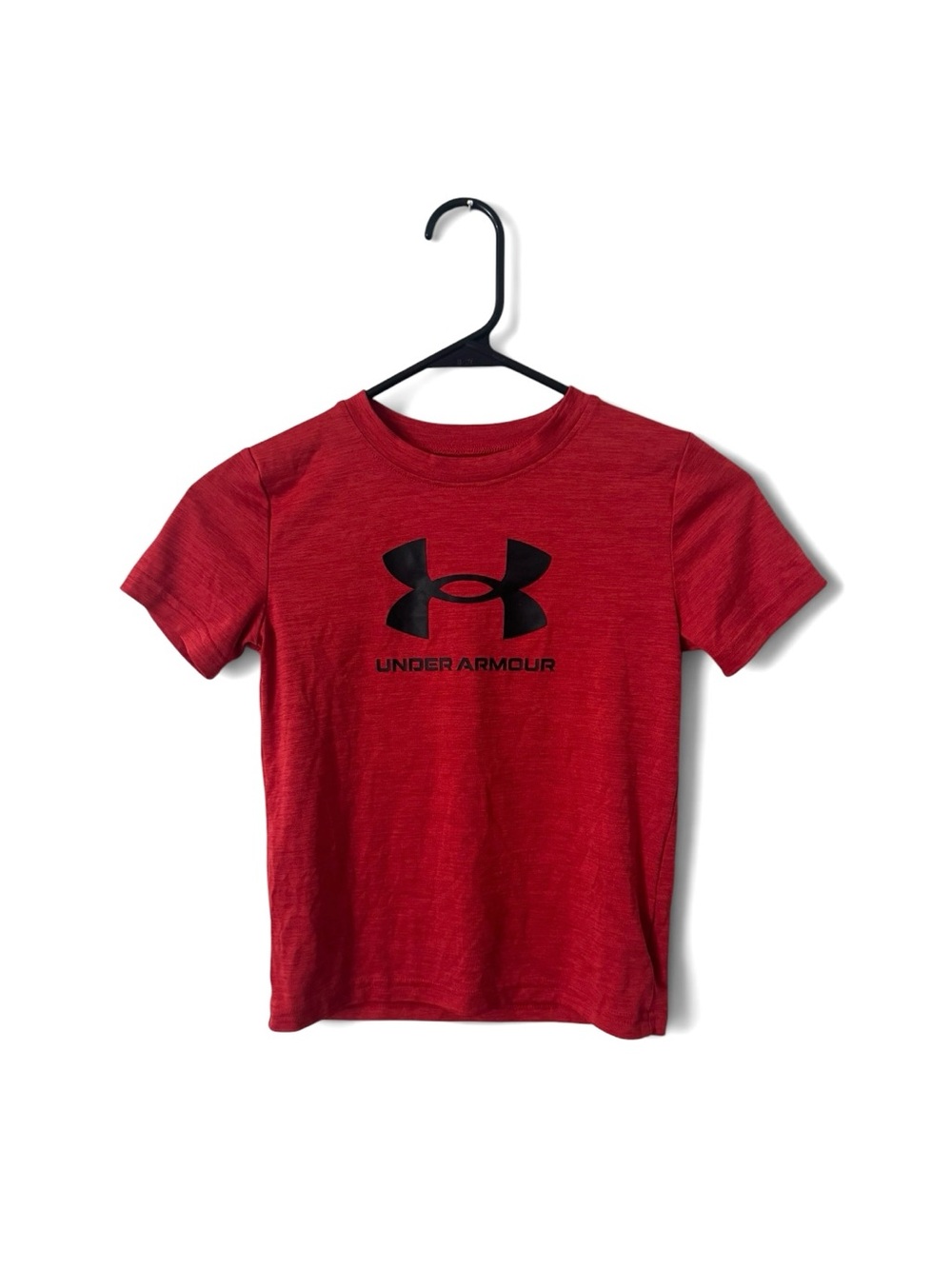 Boys Under Armour Short Sleeve Tee Red Black